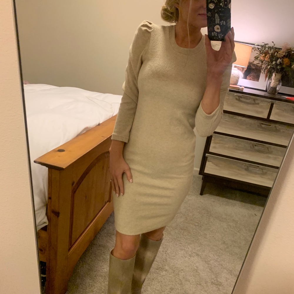 Cream Sweater Dress